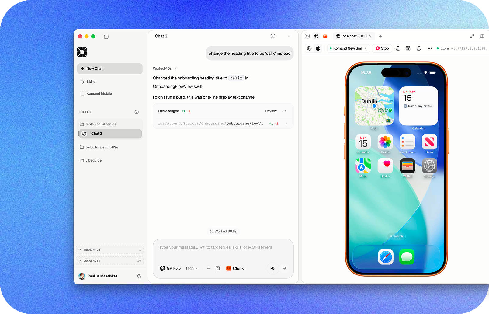 Clean UI preview